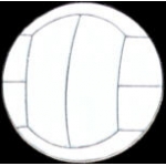 VOLLEYBALL PIN WHITE VOLLEYBALL PIN